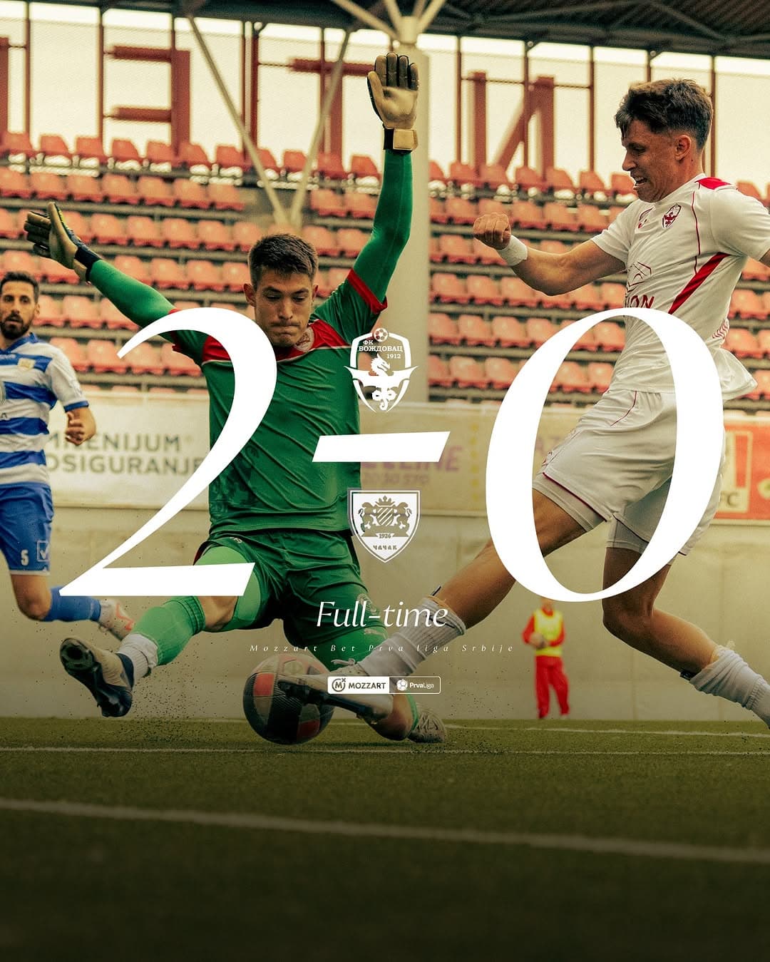 POBEDA UZDIGNUTIH GLAVA: FK Voždovac savladao protivnika