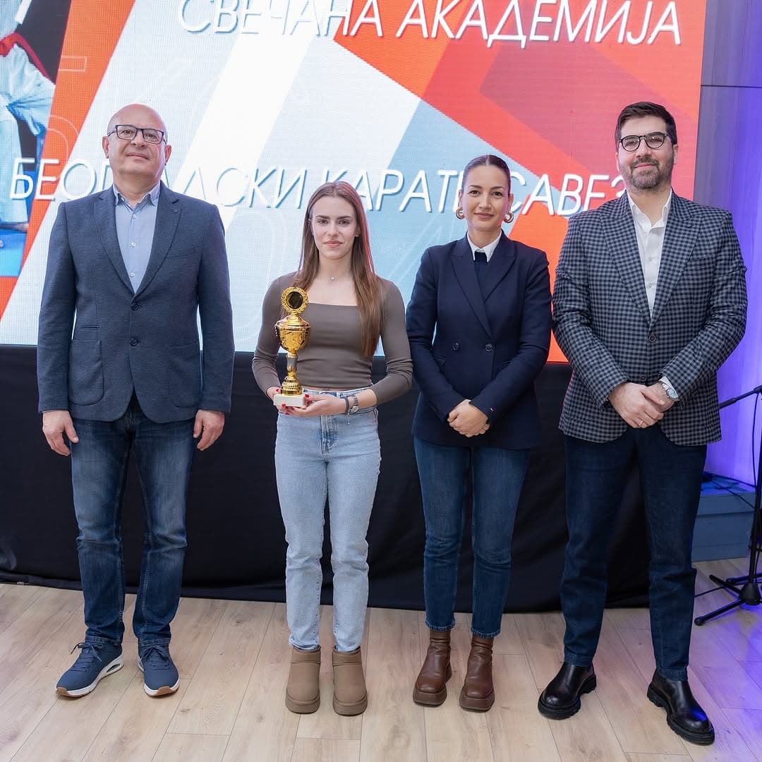 NAGRAĐENI USPEŠNI KARATISTI BEOGRADSKOG KARATE SAVEZA: Mina Nikolić, Vasilije Jakovljević i Uroš Subota dobitnici priznanja za 2024. godinu