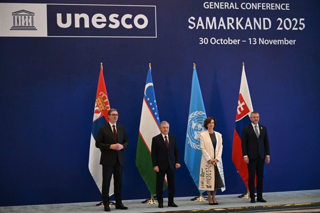 VUČIĆ U SAMARKANDU NA ZASEDANJU UNESKO-A: Srbija ponosna na svoje kulturno nasleđe i doprinos svetskoj baštini