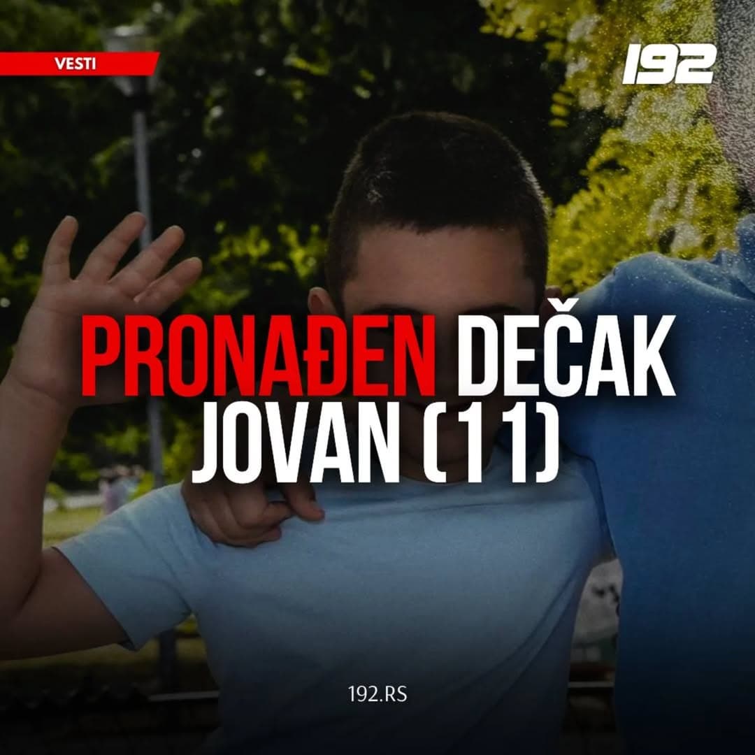 JEDANAESTOGODIŠNJI JOVAN OGNJANOV PRONAĐEN NAKON POTRAGE: Policija locirala dečaka ispred TC Galerija, bezbedno vraćen porodici