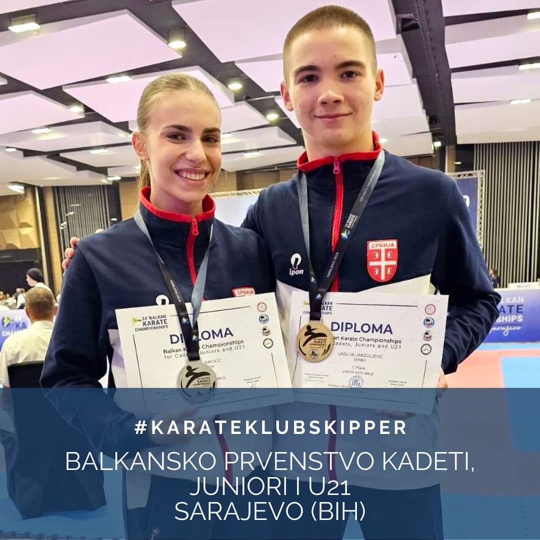 NAŠI TAKMIČARI ZABLISTALI NA PRVENSTVU BALKANA U SARAJEVU: Vasilije Jakovljević šampion, Mina Nikolić vicešampionka