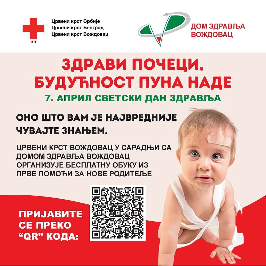 ZNANJE KOJE MOŽE SPASITI ŽIVOT: Besplatne obuke prve pomoći za nove roditelje na Voždovcu