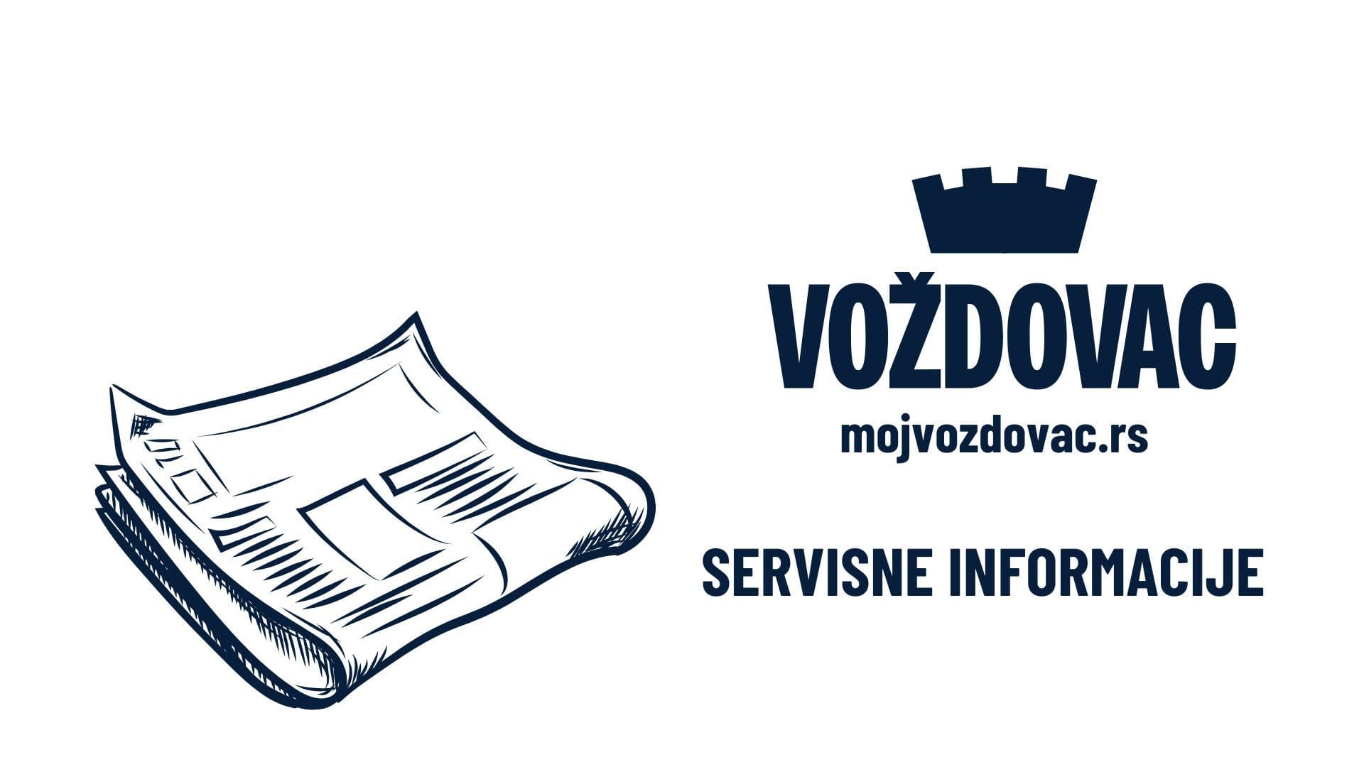 Servisne informacije za 09. jun